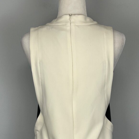 Tintoretto Womens Ivory Gray Sleeveless Mock Neck Mini Dress size Small - Picture 10 of 15